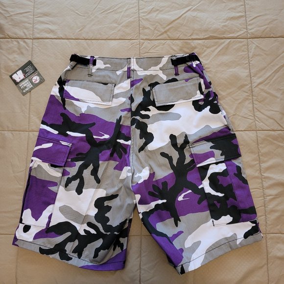 ROTHCO MEN'S BDU ARMY ULTRAVIOLET CAMO (SHORT PURPLE / WHITE / GREY / BLACK) - Picture 8 of 10